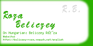 roza beliczey business card